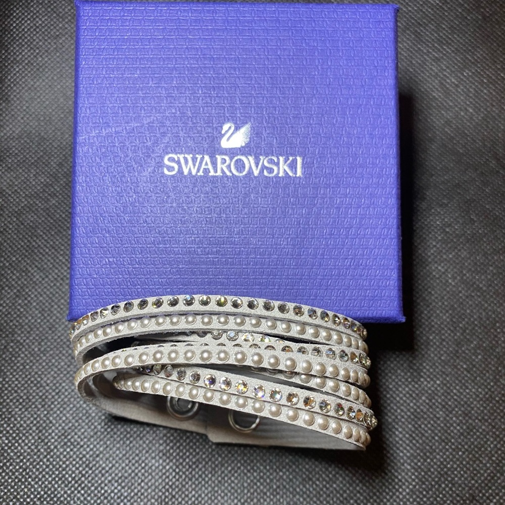 Swarovski bracelet.